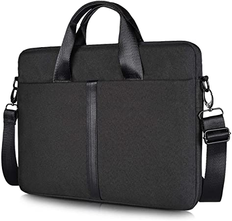 CaseBuy 15.6 Inch Premium Water Resistant Laptop Shoulder Bag for Acer Chromebook 15/Aspire 15/Nitro, Lenovo Yoga 730/720 15.6, Dell Toshiba HP ASUS Acer Chromebook 15.6 inch Notebook Sleeve Bag,Black