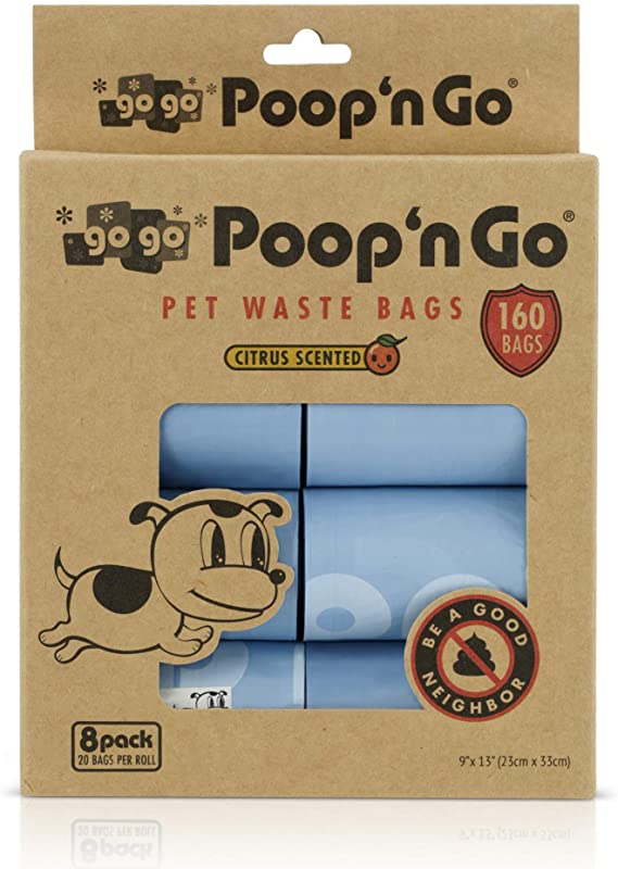 GoGo Pet Products 8-Pack Poop n Go Pet Waste Bags Refill Rolls