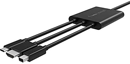 Belkin Digital AV Adapter – Multiport to HDMI Display Adapter (Connects Laptop to Any Display via USB-C, HDMI, Mini DisplayPort) Supports 4K Ultra HD, Standard (B2B169)