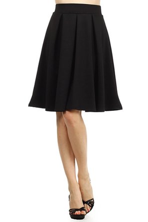 Modern Kiwi® Emily Pleated Midi High Waisted Stretch Skirt