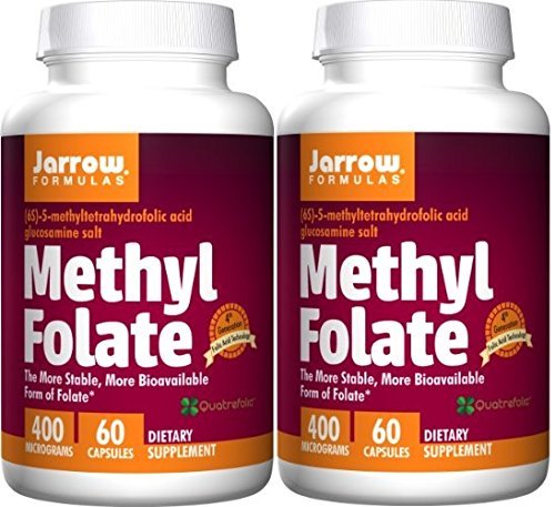 Jarrow Formulas Methyl Folate 5-MTHF, 400 Mcg (60 x 2)