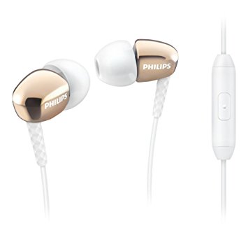 Philips SHE3905GD/27 In-Ear Headphones with Mic, Gold