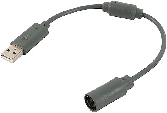 Replacement Wired Controller USB Breakaway Adapter Connection Cable Cord for XBOX360 (Gray)