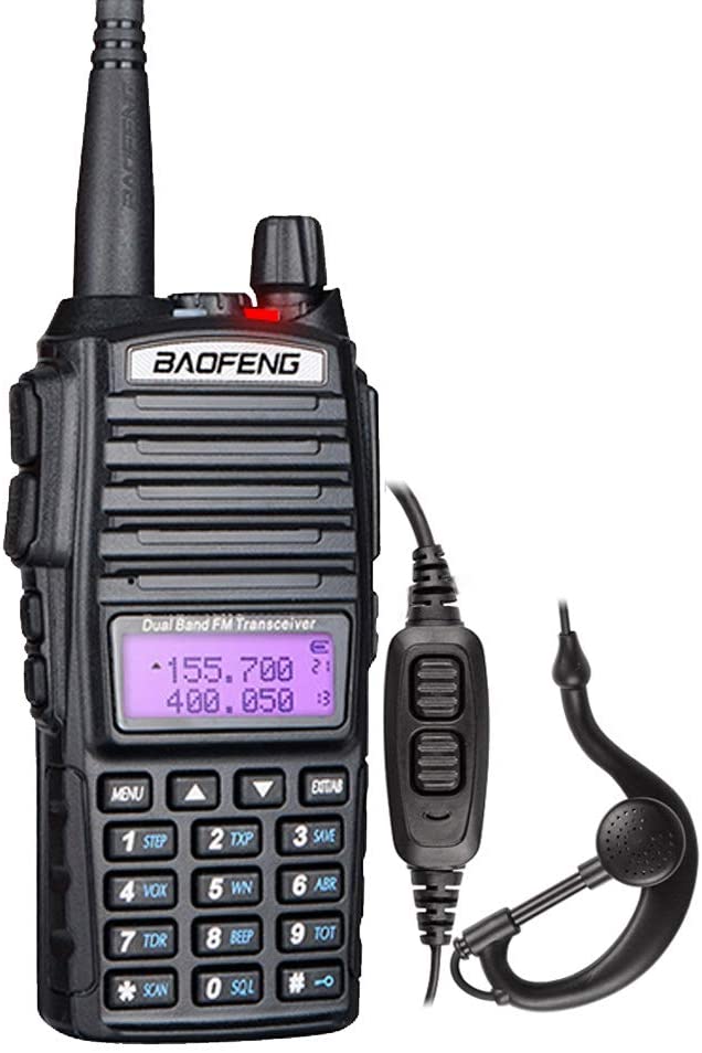 BAOFENG UV-82L Dual Band VHF UHF Amateur (Ham) Two Way Radio with Dual PTT (Black)