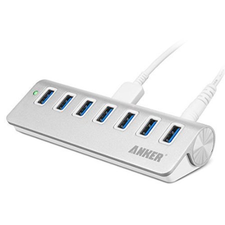 Anker USB 30 7-Port Portable Aluminum Hub with 5V 4A Power Adapter and 33-Foot USB 30 Cable VIA VL812 Chipset