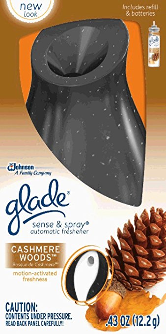 Glade Sense and Spray Starter, Cashmere Woods, 0.43 Ounce