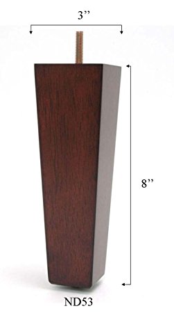 8" Pyramid Style Wooden Furniture Feet (Set 0f 4)