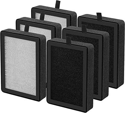 LV-H128 Replacement Filter Compatible with LEVOIT LV-H128 / PUURVSAS (HM669A) / ROVACS (RV60) Air Purifier, Compare to Part #LV-H128-RF, 4 Pack