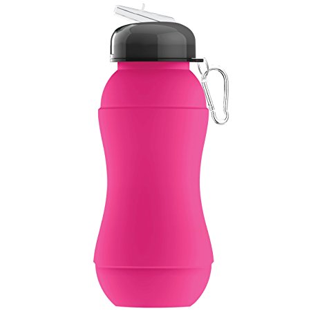 Asobu Sili-Squeeze Collapsible Silicone Hydra Bottle with Sport Lid