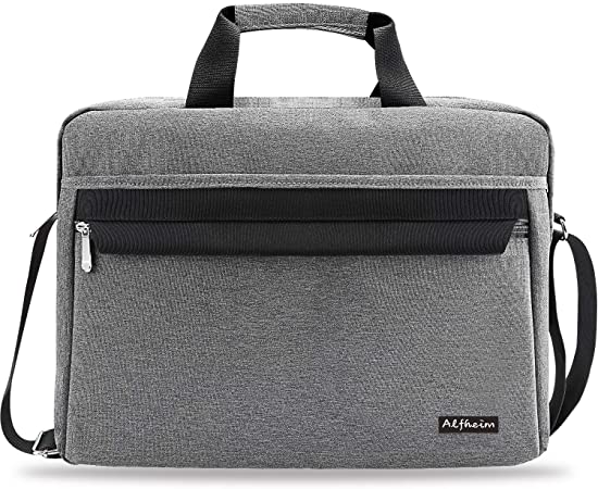 Alfheim 15.6-16 inches Laptop bag,Briefcase Shoulder Bag for Men Women,Water Repellent Lightweight Casual Fashion Messenger Bag for School/Travel/Business(Grey)