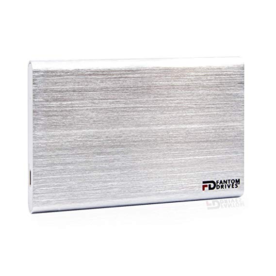 Fantom Drives External SSD 500GB USB 3.1 Gen 2 Type-C 10Gb/s - Silver - Windows - GFORCE 3.1 Portable SSD Series - CSD500S-W