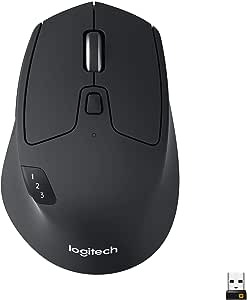 Logitech M720 Triathlon Bluetooth   USB Optical 1000dpi Black Right Hand – Mouse (Bluetooth   USB, Desk, Pressed Buttons, Wheel, Optics, Electricity)