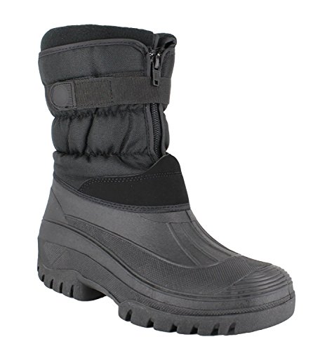 Ladies / women Groundwork (LS87) Velcro Mud Rain Snow Ski Boots Fleece Lining Sizes(UK 3 - UK 8)