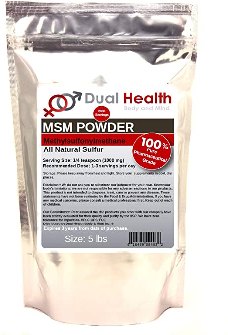Pure MSM (Methylsulfonylmethane) Powder (5 lb) Bulk Supplements