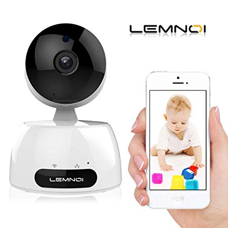 Wireless Security Camera,Lemnoi WiFi IP Camera Home Security Surveillance Monitoring System with Pan/Tilt/Zoom, Night Vision, Two Way Audio, Motion Dection Compatible with iOS/Android/Windows Pad PC