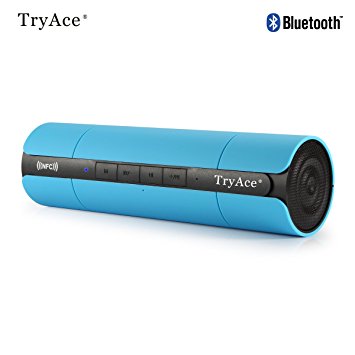 TryAce Bluetooth Speakers Wireless Portable Boombox,Stereo Bass Sound Subwoofer Speakers With NFC,Built in Mic Handsfree For iPhone,Samsung Tablets,Laptop,PC(Blue)