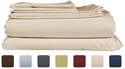 California King Size Sheet Set - 6 Piece Set - Hotel Luxury Bed Sheets - Extra Soft - Deep Pockets - Easy Fit - Breathable & Cooling - Wrinkle Free - Comfy - Tan Beige Bed Sheets - Cali Kings Sheets