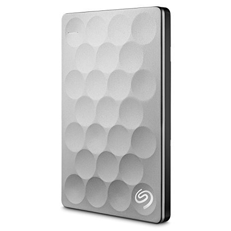 Seagate 1 TB Backup Plus Ultra Slim USB 3.0 Portable 2.5 Inch External Hard Drive for PC and Mac with 2 Months Free Adobe Creative Cloud Photography Plan - Platinum