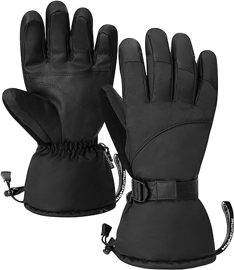 HIGHCAMP Women Men Winter Ski Gloves Mittens Waterproof Snow Gloves Warm for Outdoors Cold Weather Skiing Snowboarding