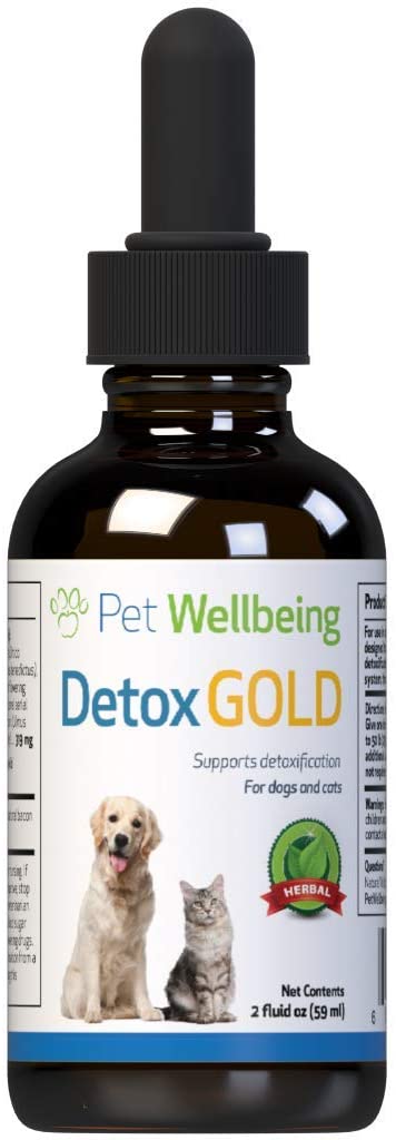 Pet Wellbeing - Detox Gold for Cats - Natural Detoxifcation support for Felines - 2oz (59ml)