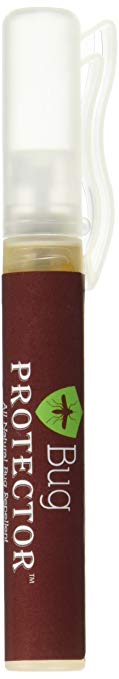 Bug Protector Deet Free Natural Insect Repellent 0.25 oz. Spray Pen, Brown/Lime