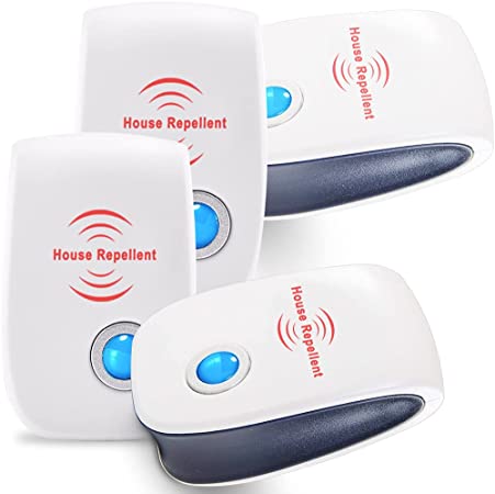 FIOLOM Spider Repellent Plug In Pest Repellent Ultrasonic Electronic Mosquito Repeller Insect Control Flea Repellent for Home Indoors Bedroom Kitchen Fly Mouse Bug Rat Ant Cockroach Rodent 4 Pack