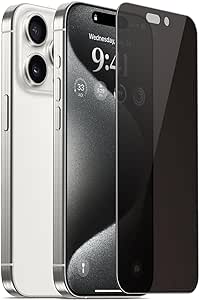 elago Privacy Glass  Pellicola Protettiva Compatibile con iPhone 15 PRO Max - Proteggi la Privacy, Durezza della Superficie 9H, Infrangibile, Protezione dai Graffi