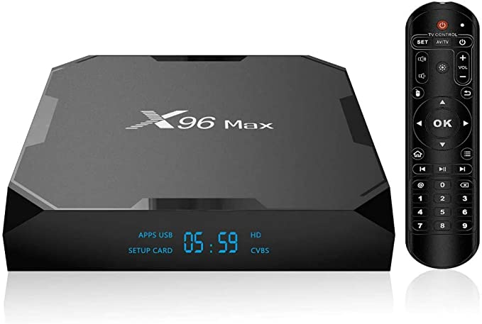 Android TV Box 9.0 TTV Box X96 Max  Smart TV Box Amlogic S905X2 Quad Core 4GB 64GB Support USB 2.4G WiFi BT 1000M 4K Media Player Set top Box [2020 New]