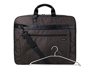 BAGSMART Nylon Garment Bag with Carry Strap Brown