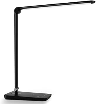 LE 8W Daylight Desk Lamp, Dimmable 7 Level Brightness LED Table Lamp, Eye Care Touch Lamp for Back To School, Bedside, Reading, Office, Hobby and More