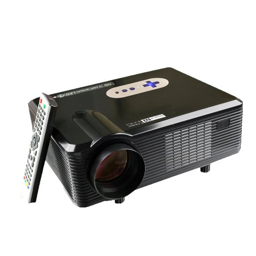 Excelvan 260" LCD LED Multimedia Projector 720P Native Resolution, 1080P Support, PC Laptop HDMI USB Analog TV Input Support for Home Theater, Office Presentation (CL720 Black)