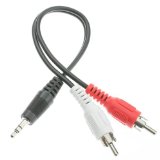 cable 35mm Stereo to Dual RCA Audio Adapter Cable 35mm Male to Dual RCA Male RedWhite 30S1-01160
