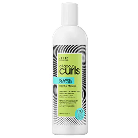 All About Curls Lo Lather Cleanser, Free of SLS SLES Sulfates, Silicones and Parabens, Color-Safe, 15-Ounce