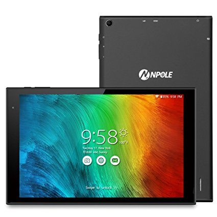 NPOLE Tablet 10.1 Inch Android 6.0 Tablet 16GB ROM 2GB RAM HD 1280x800 IPS Display Wi-Fi HDMI Bluetooth 4.0 HD Video 3D Games supported (Black)