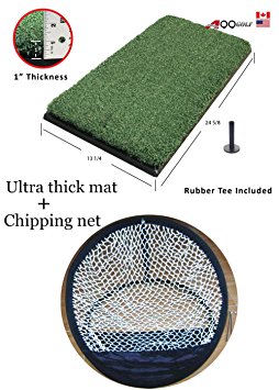 A99 Golf Ultra Thick Mat 13.25in X 24.625in Practice Mat  Chipping Net