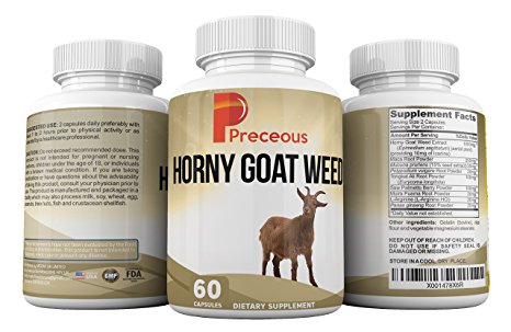 Preceous Horny Goat Weed Best Value Maca Root Powder Natural Remedy For Libido Low Sex Drive In Men And Women Exact Same Constituents As The Best Sellers Male Enhancement And Testosterone Booster