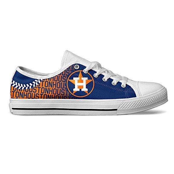 AllAmbitions Men's Houston Baseball 2nd Generation Custom Fan Made Low Top Canvas Shoes
