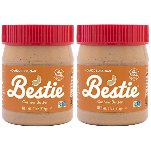 Peanut Butter & Co Bestie Cashew Butter, Non-GMO, Gluten Free, Vegan, No Sugar Added 11 Ounce Jars, 2 Count