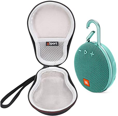 JBL Clip 3 Waterproof Portable Bluetooth Speaker Bundle with gSport Deluxe Travel Case (Teal)