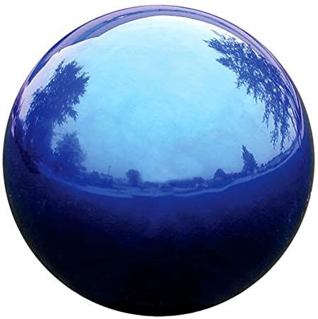 VCS BLU08 Mirror Ball 8-Inch Blue Stainless Steel Gazing Globe