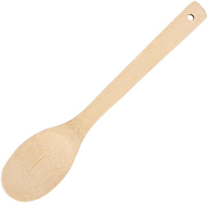 Wooden/Bamboo Kitchen Utensils Set & Kitchen Gadgets, Kitchen Essentials Cooking Utensils, Spatulas, Spoons and Crepe Spreader (1ct 12" Spoon)