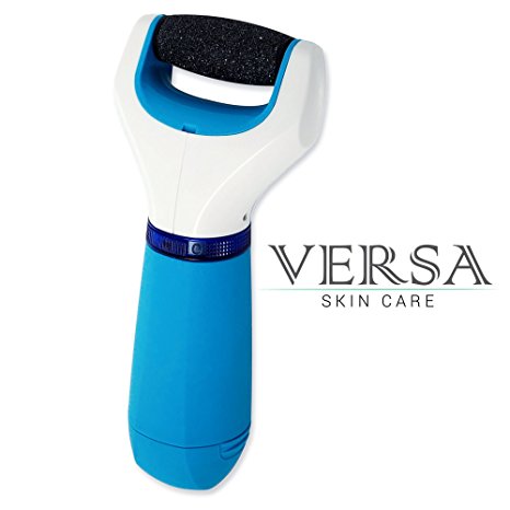 VERSA - Electric foot callus shaver - Dermatology tools - Pedicure callus remover for feet - wet/dry cordless 2 speed 2 heads – foot file callus remover tool