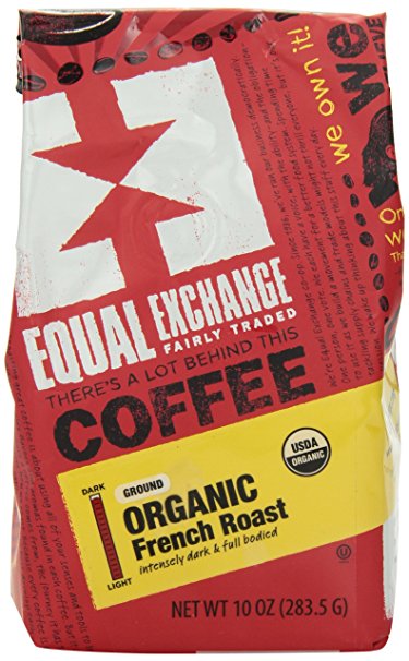 Equal Exchange Organic Coffee, French Roast, Ground, 10-Ounce Bag