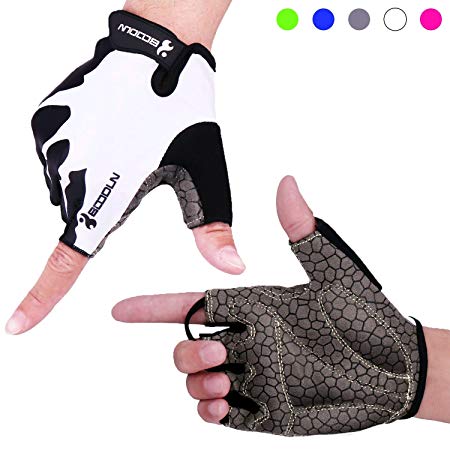 Cycling Gloves Fingerless Gloves Gym Gloves with Anti-slip 3-Piece Silica Gel Grip and Adjustable Strap Mountain Bike Gloves Road Racing Bicycle Gloves Light Silicone Gel Pad Biking Gloves Bicycling Gloves Riding Gloves Ultralight Weight Lifting Gloves for Workout Fitness Cross Training Men and Women