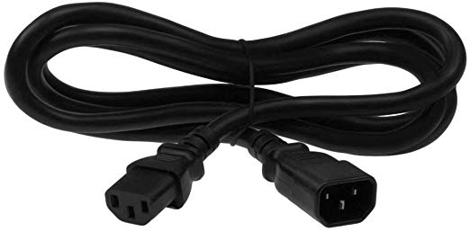 SF Cable, 3ft 14 AWG C13 to C14 Power Cord Extension (IEC320 C13 to IEC320 C14) SJT 15 Amp 250V