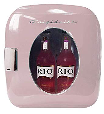 Frigidaire Retro Mini Compact Beverage Refrigerator, Great for keeping office lunch cool! (Pink, 12 Can)
