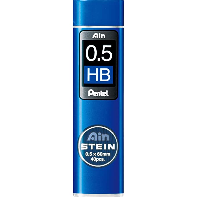 Pentel Ain Stein Mechanical Pencil Lead, 0.5mm HB, 40 Leads (C275-HB)