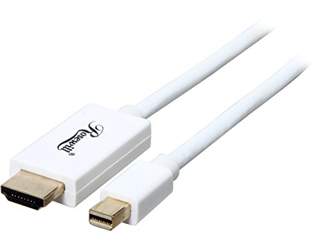 Rosewill 10-Feet Mini DisplayPort to HDMI 32AWG Cable M-M, White (RCDC-14031)