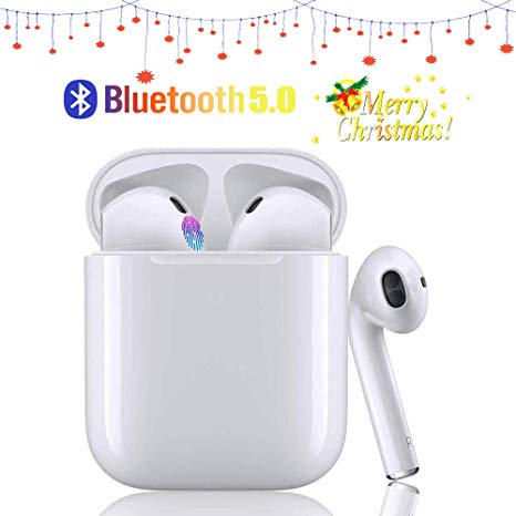 Wireless Earbuds Bluetooth 5.0 Headphones Bluetooth Headset 3D Stereo IPX5 Waterproof Pop-ups Auto Pairing Fast Charging,for Apple/AirPods Pro/iPhone/Samsung/Android Sports Earphone