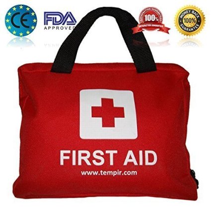 First Aid Kit Bag for Travel - Car - Home - Travelling - Caravan - Camping - Work Over 100 pieces including Eye Wash - CPR MASK - Thermal Blanket - tweezers - scissors and much more100 Guarantee